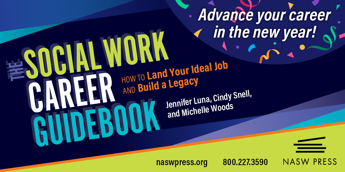 Blue and Green Ad - The Social Work Career Guidebook: How To Land Your Ideal Job and Build a Legacy