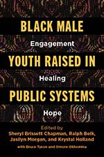 Black and Gold Book Cover - Black Male Youth Raised In Public Systems