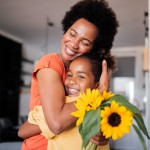 Mother and Daughter Hugging